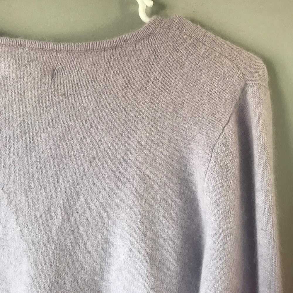 Style & Co purple angora rabbit  blend sweater - Picture 5 of 5